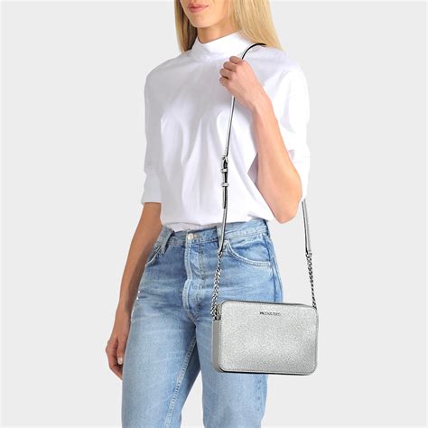 michael kors silver crossbody|michael kors crossbody wallet bag.